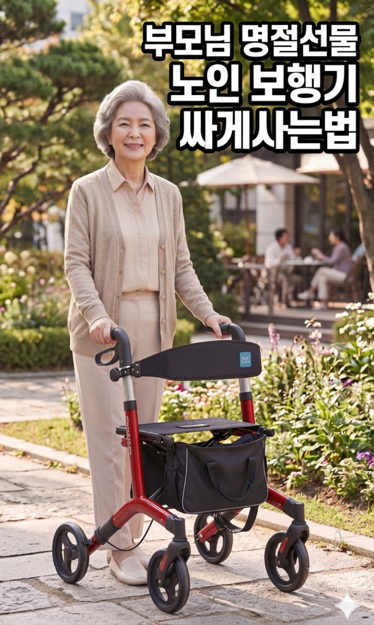 부모님 명절선물 노인 보행보조기 유모차 올인원 롤레이 싸게사는